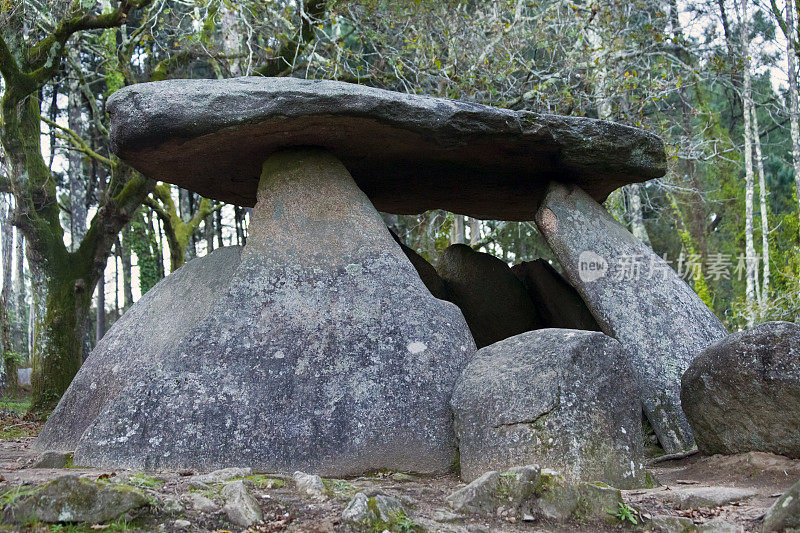 Axeitos Dolmen, Coruña省，加利西亚，西班牙。